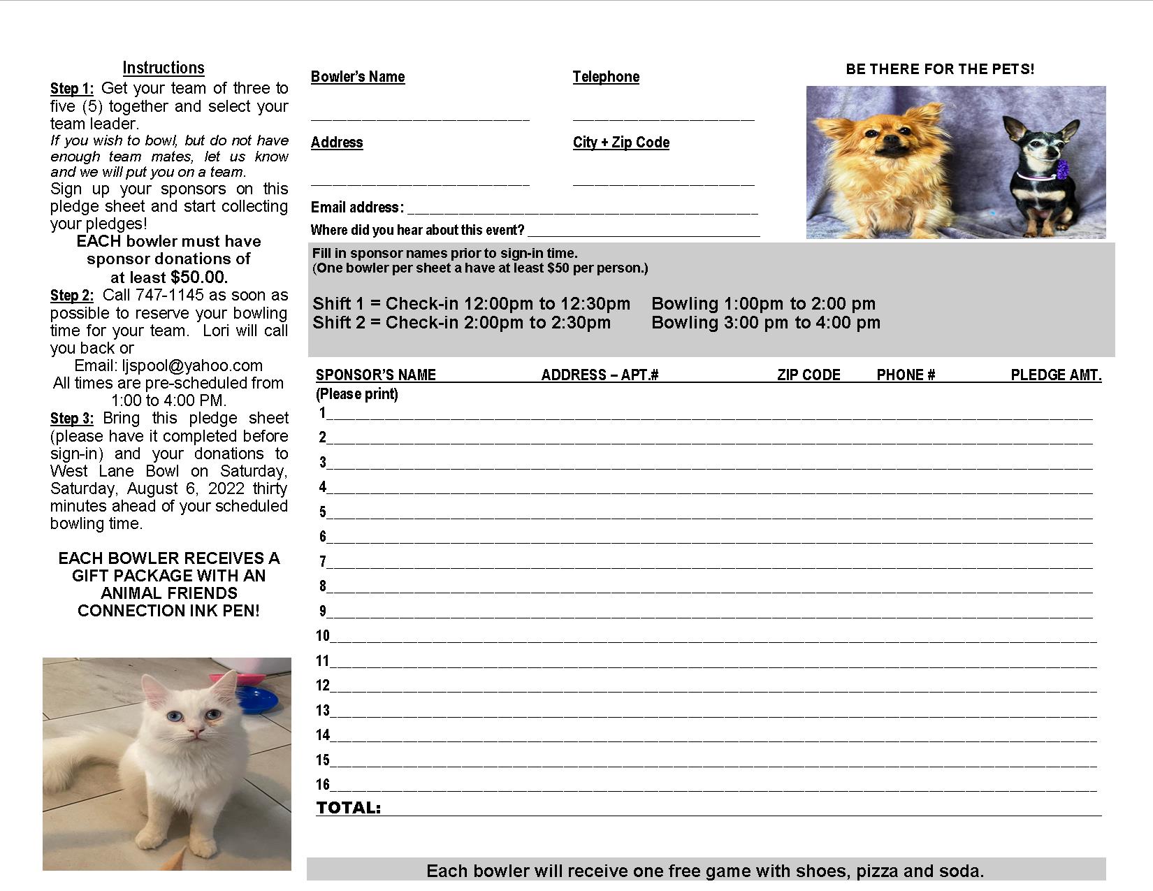 Bowl For Pets brochure inside 2022